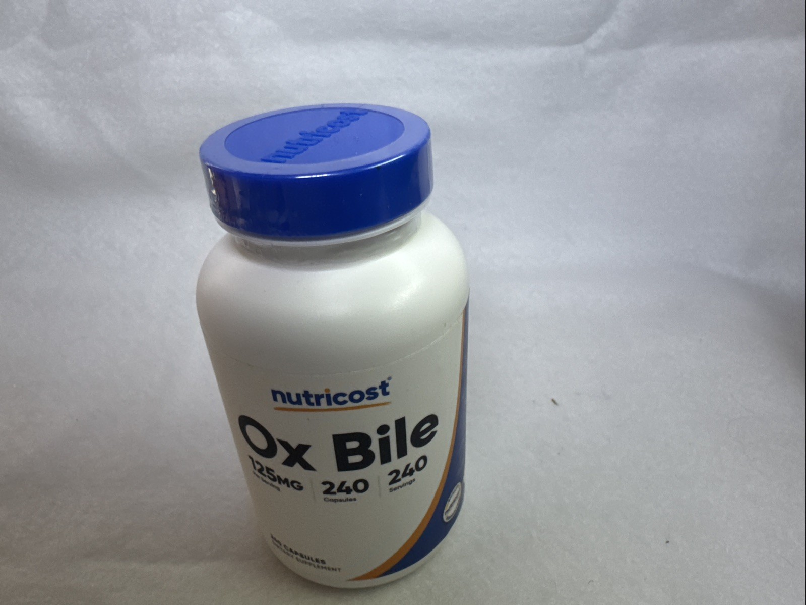 Ox Bile Capsules 240 Count 125 Mg by Nutricost Exp. 01/2028
