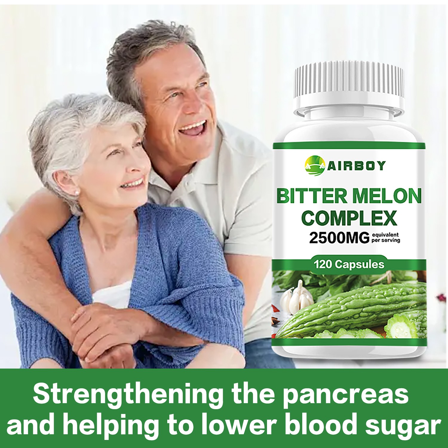 Bitter Melon Complex 2500mg -Reduces Blood Sugar, Weight Loss, Enhances Immunity