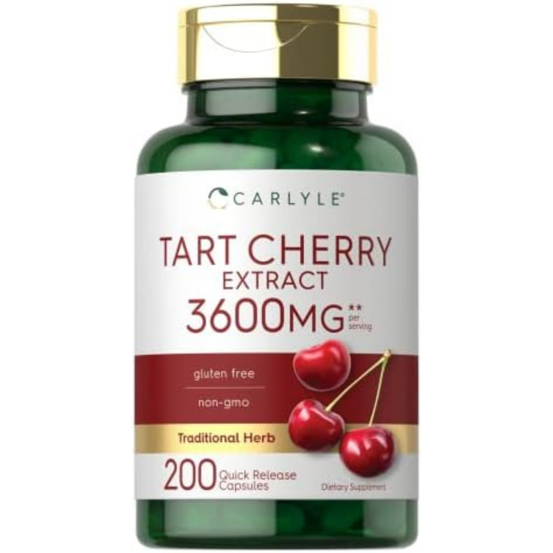 Tart Cherry Capsules | 3600mg Extract | 200 Count | by Carlyle