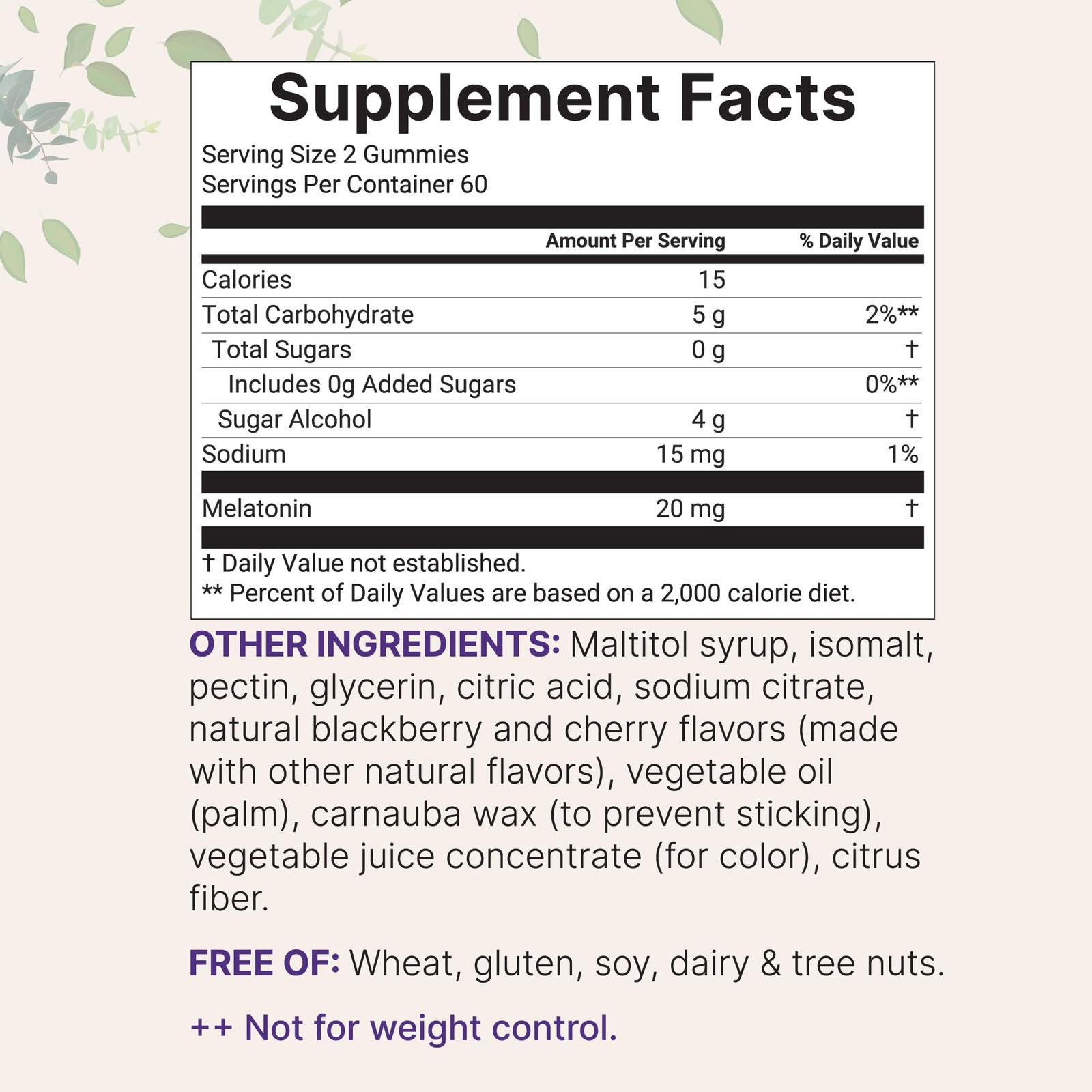 Micro Ingredients Melatonin 20mg Gummies for Adults, 120 Count (Pack of 1)