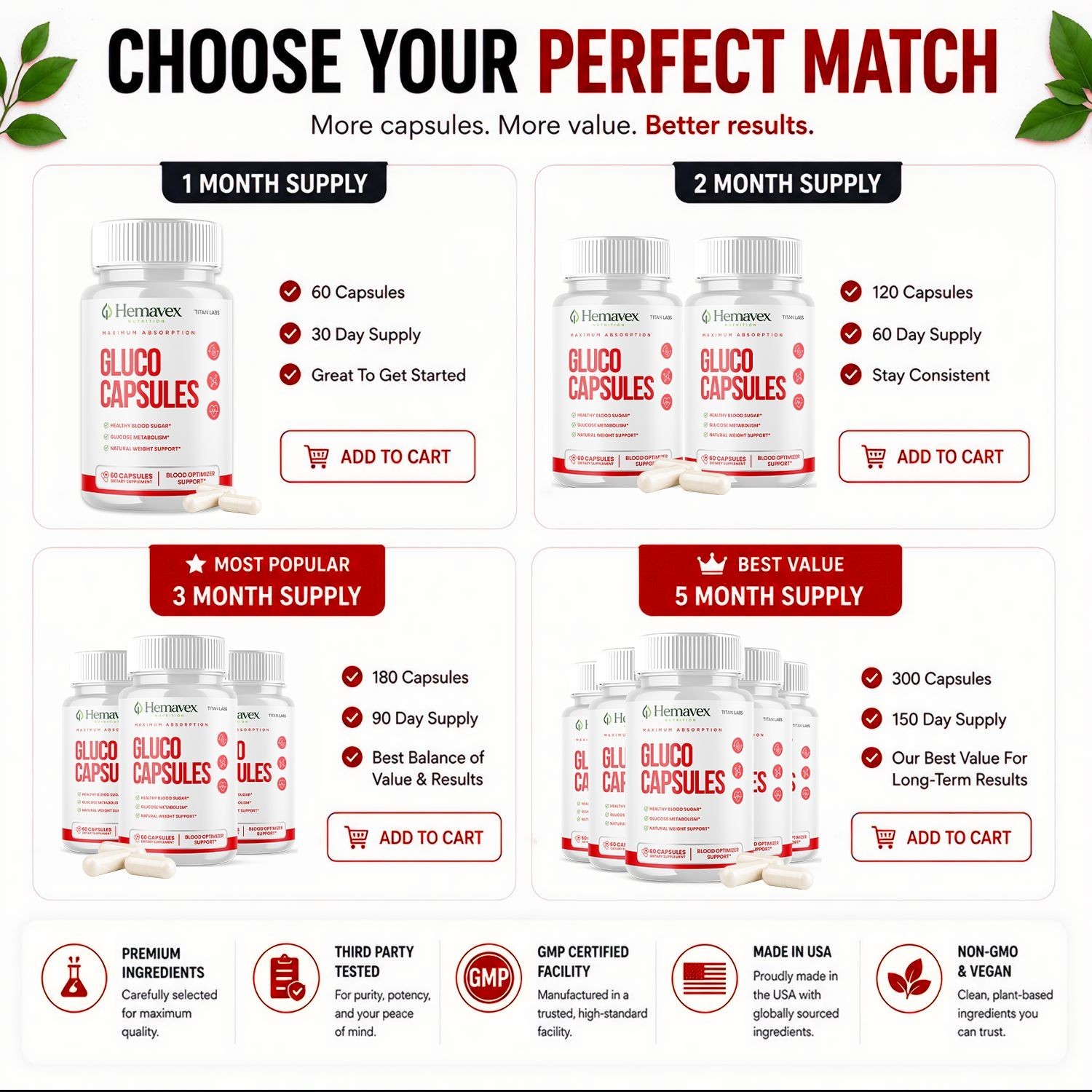 (2 Pack) Hemavex Advanced Blood Health Support Supplement Hema Vex 120 Capsules