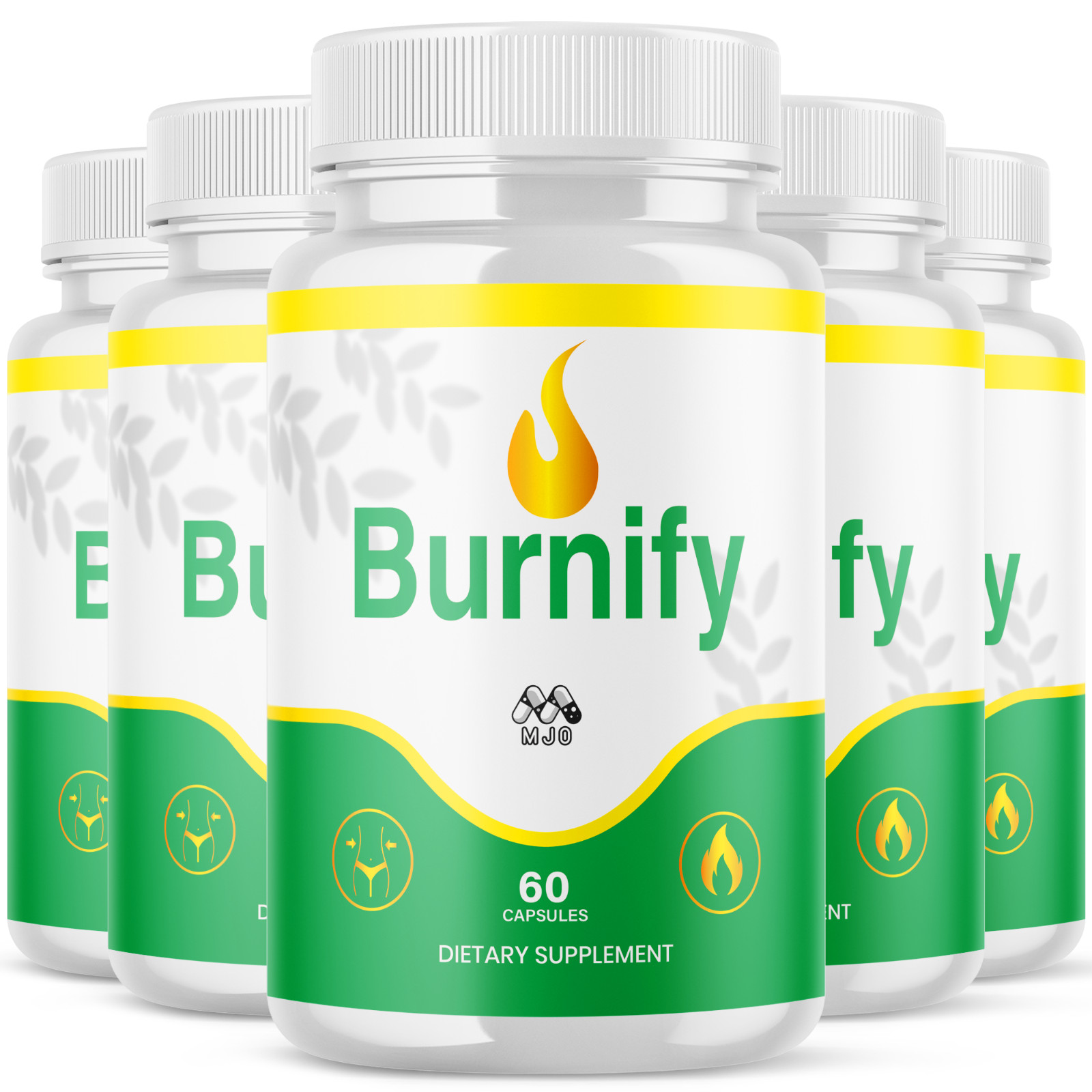(5 Pack) Burnify Pill Advanced Energy & Fitness Formula Vitamins 300 Capsules