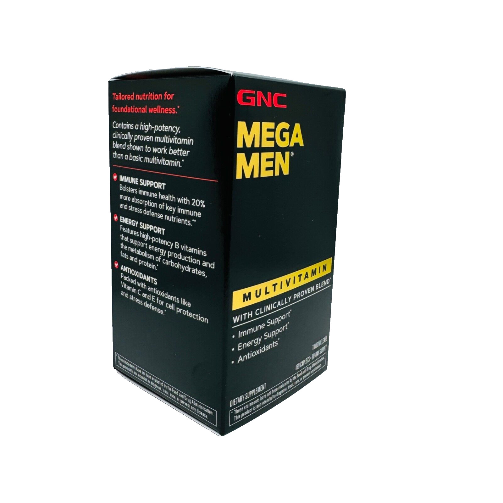 GNC Mega Men Vitamin 180 Caplets Free Shipping Expiry 03/2027