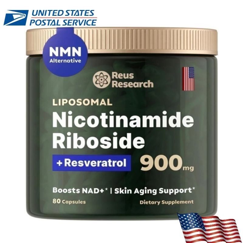 NEW Reus Research NAD+ Nicotinamide Riboside Resveratrol Anti-Aging Supplement