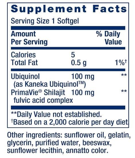 Super Ubiquinol CoQ10 100mg Enhanced Mitochondrial Support 60SGs