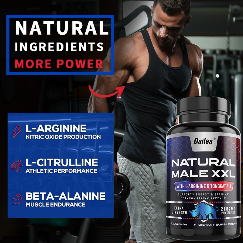 Daitea Natural Male Supplement – Gmo-Free Faster Muscles Recovery 30/60/120 Caps