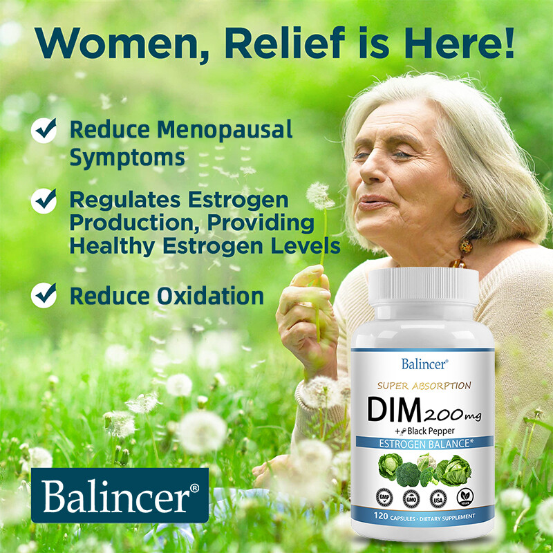 DIM (Diindolylmethane) 200 mg with BioPerine, Estrogen Balance, 30-120 Tablets