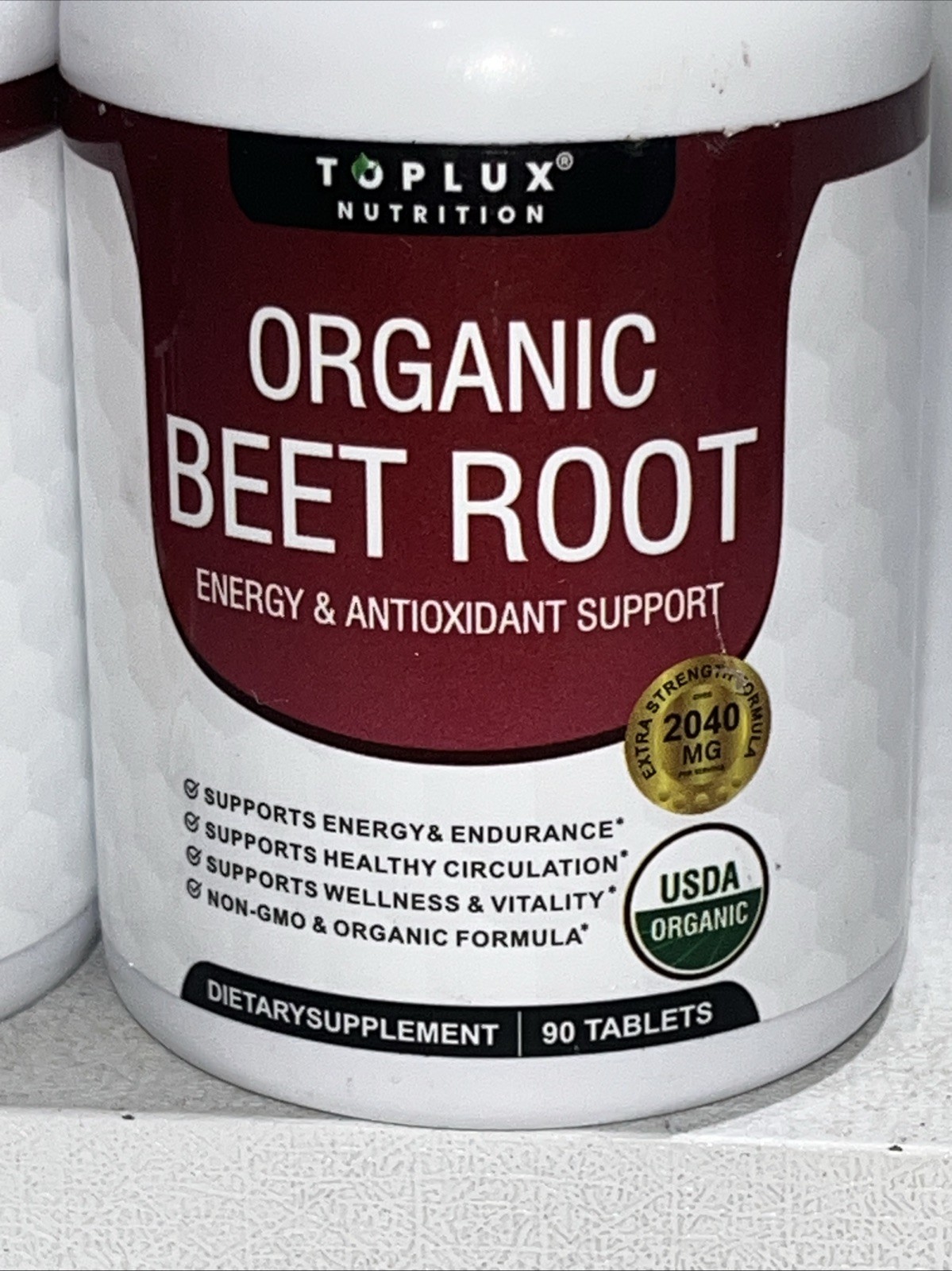 2 Sealed Organic Beet Root Energy + Antioxidant Supplement 90 Tabs Each