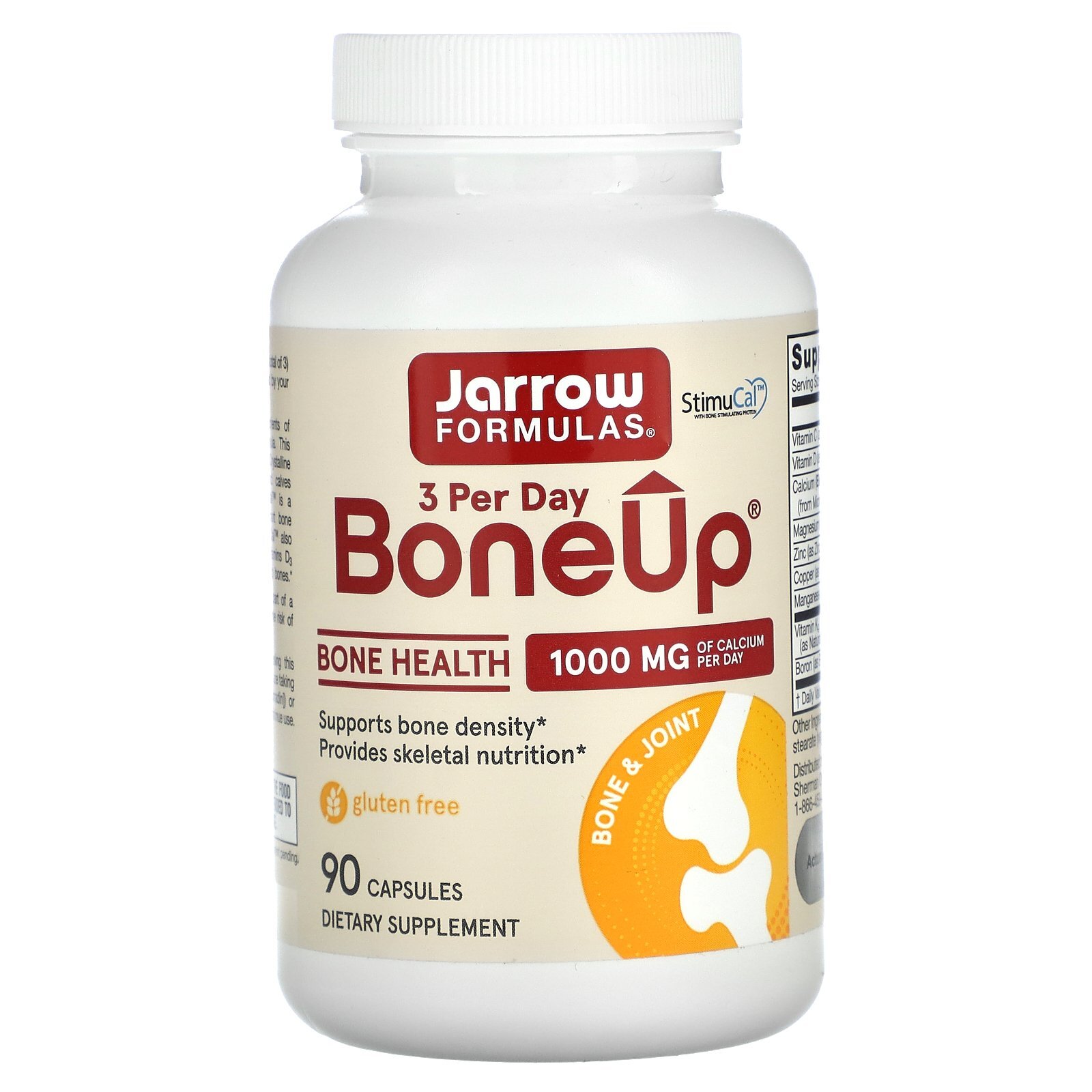BoneUp 3 Per-Day, 1,000 mg, 90 Capsules