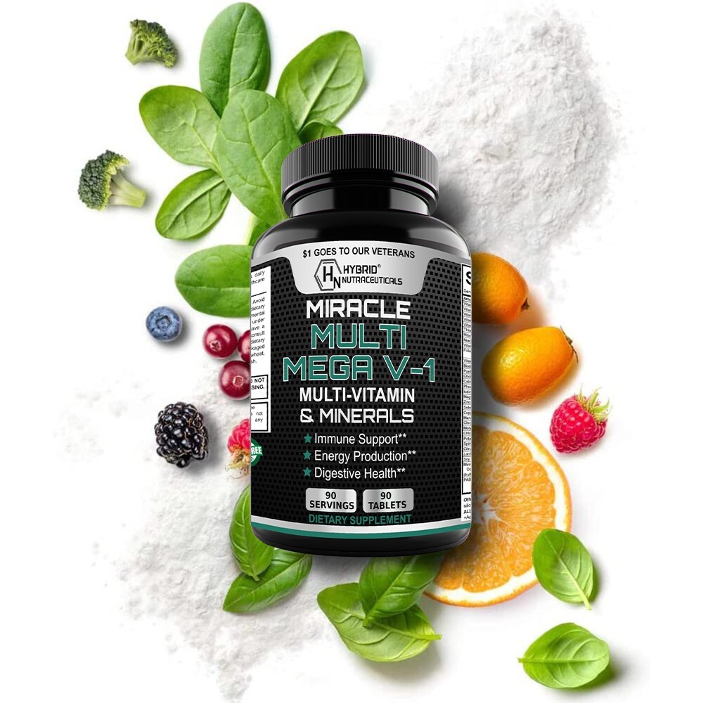 MEGAV-1 Daily Multivitamin-Minerals with Probiotics, Mushroom Complex, 90 Serv