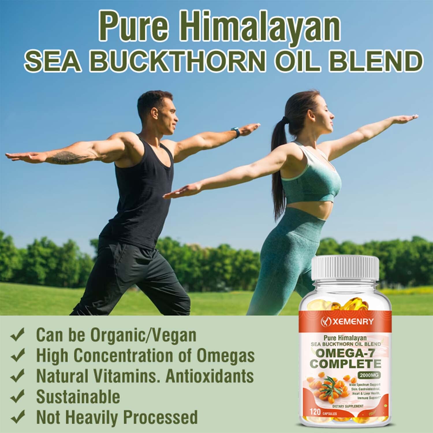 Omega-7 Complete – with Organic Sea Buckthorn Oil, Anti-aging, Antioxidant