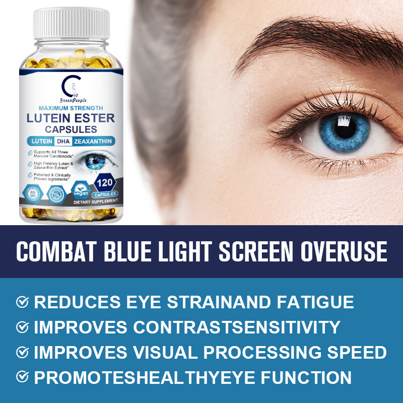 120Pcs Lutein Ester Capsules DHA Zeaxanthin Vegan Eye Health Dietary Supplement