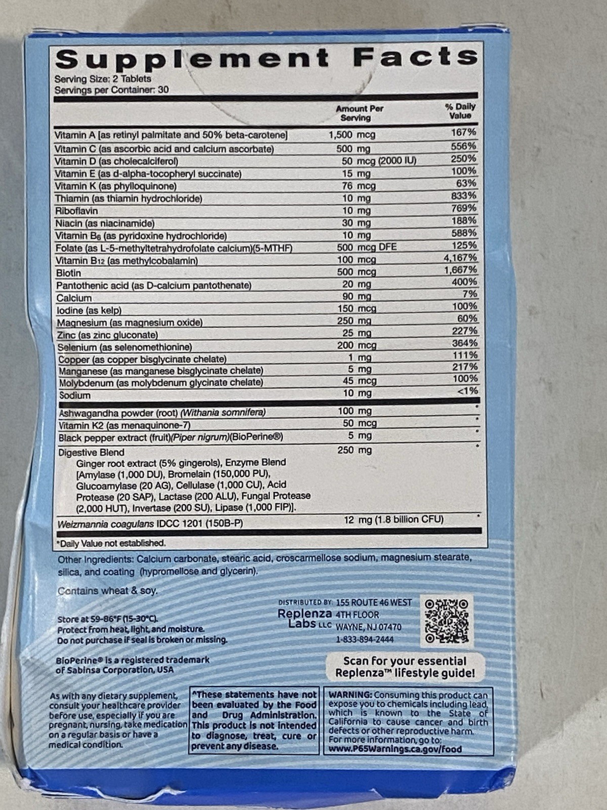 4 Replenza Daily Nutritional Glp-1 Supplement 60ct Exp 08/26+ Fast Free Shipping
