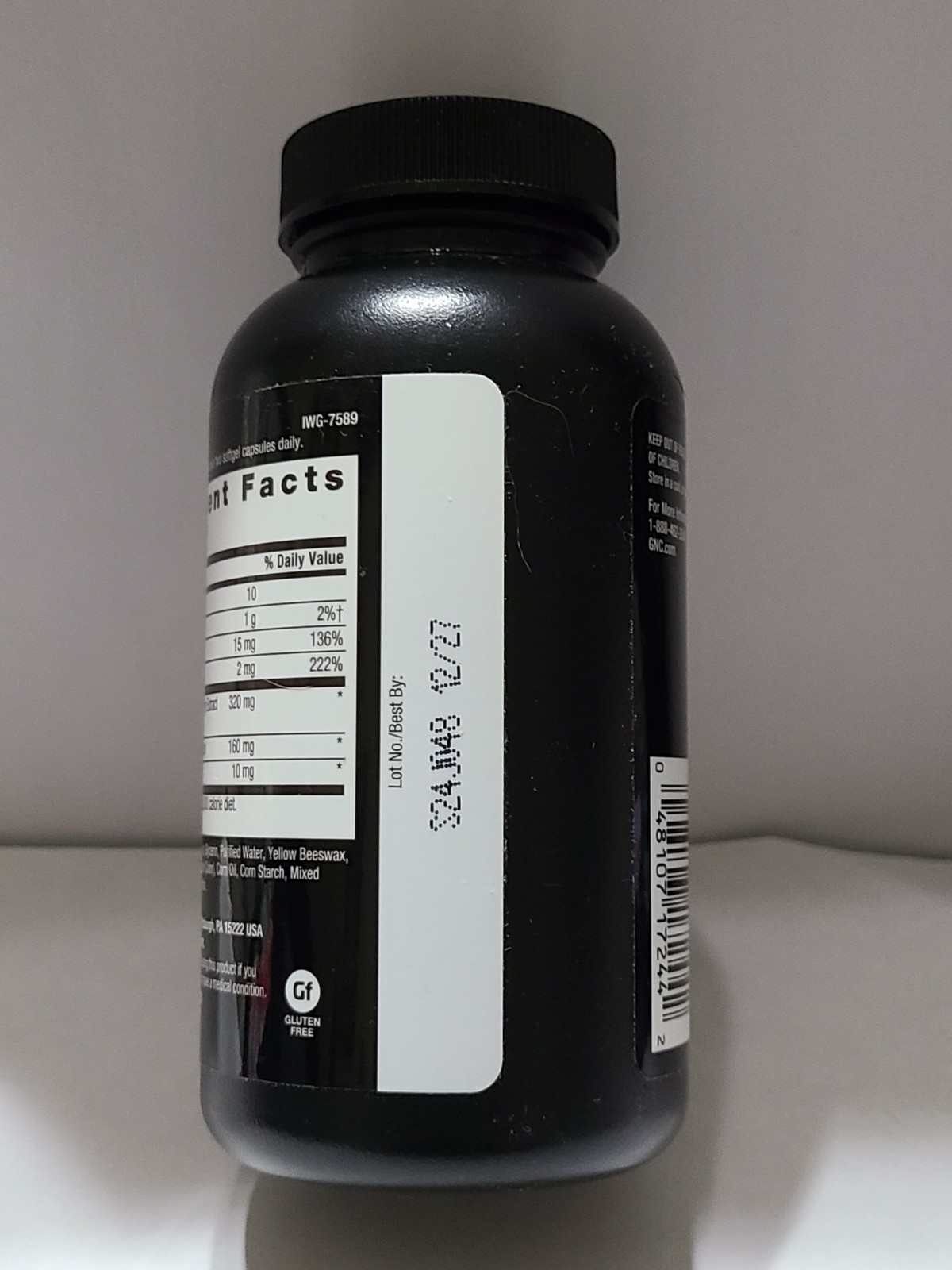 GNC Men’s Prostate Formula 60 Softgels – 12/2027