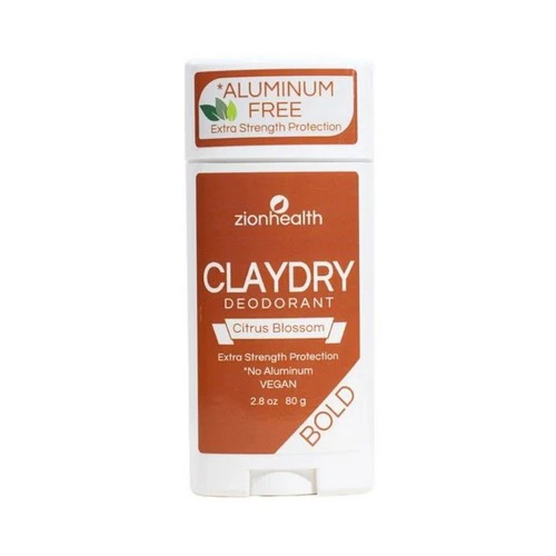 Zion Health, Claydry Bold Deodorant Citrus Blossom, 2.8 Oz