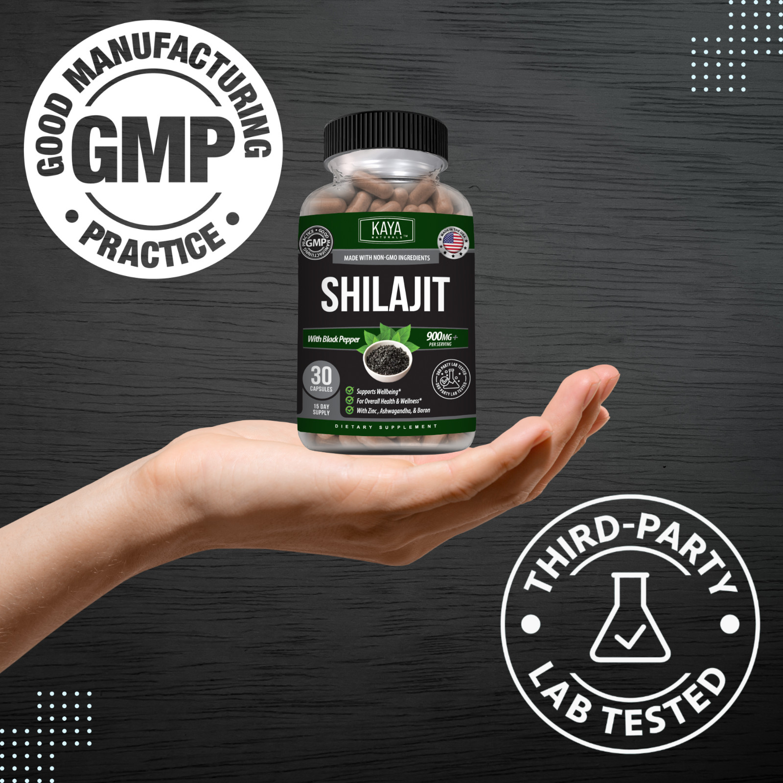Shilajit Supplement Supports Energy, Stamina, Focus, Strength Boost