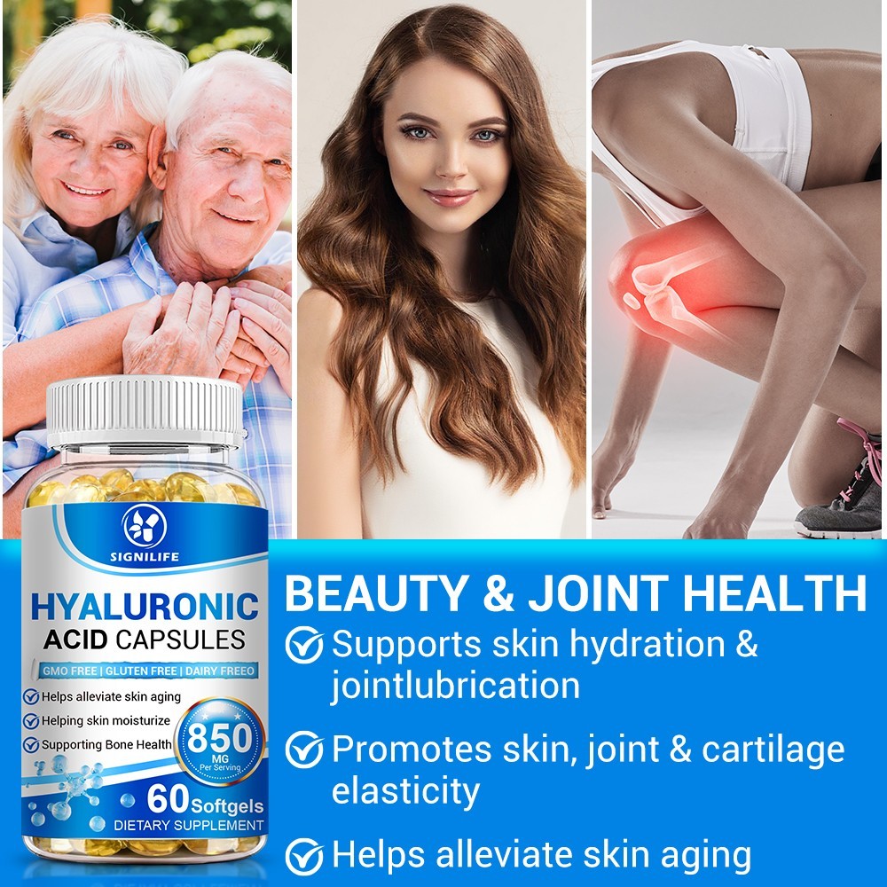 Hydrating Hyaluronic Acid Capsules Supports Anti-Aging Wrinkles & Joint Wellness