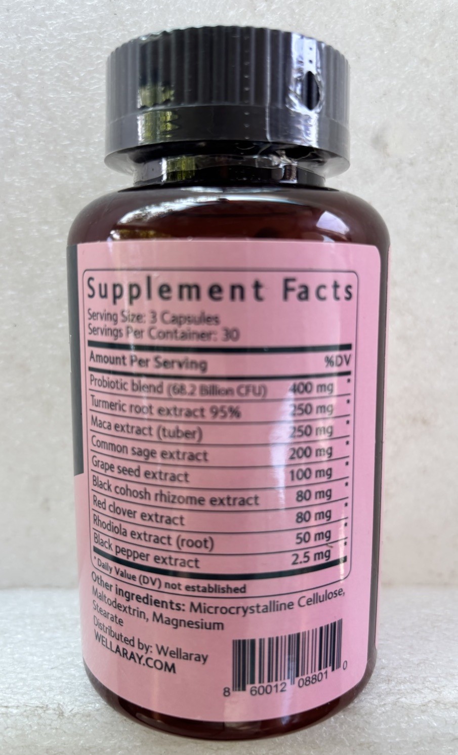 Wellaray Turmeric + Probiotic 90 Capsules EXP 07/2026