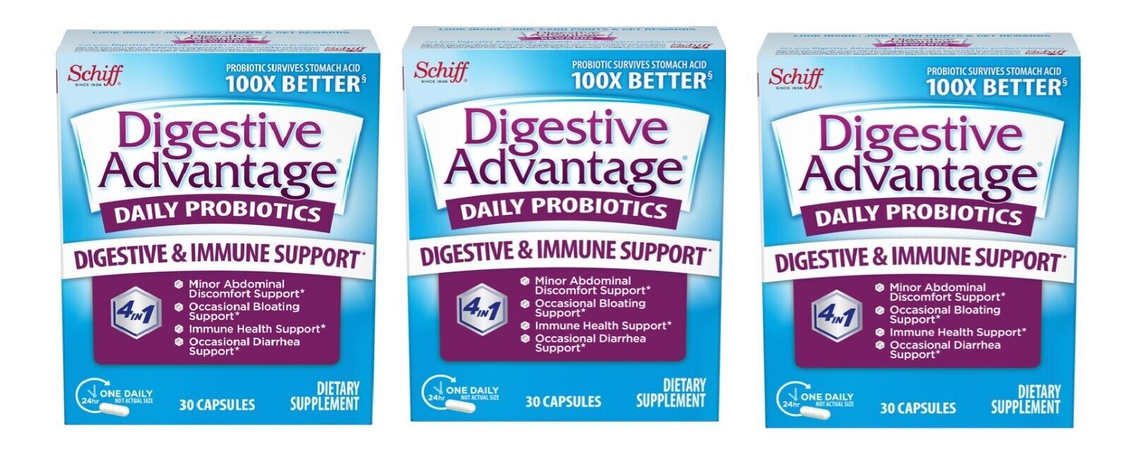Digestive Advantage Daily Probiotic 30ct (3 Pack)