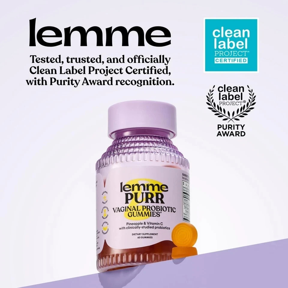 Lemme Purr Vaginal Probiotic Gummies – 2-Pack (120 Gummies Total)