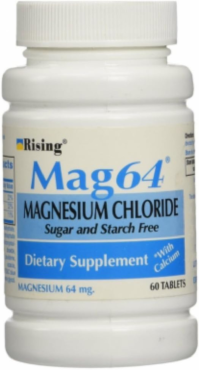 Health Mag64 Magnesium Chloride Tablets with Calcium | Daily Magnesium Support f