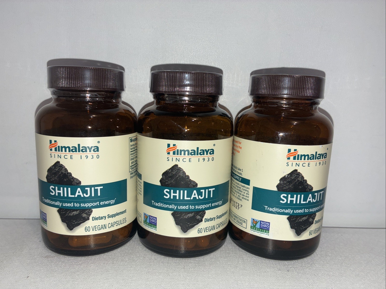 Lot Of 3-Himalaya Herbals Shilajit /60 VegCaps Each / Exp 02/2027