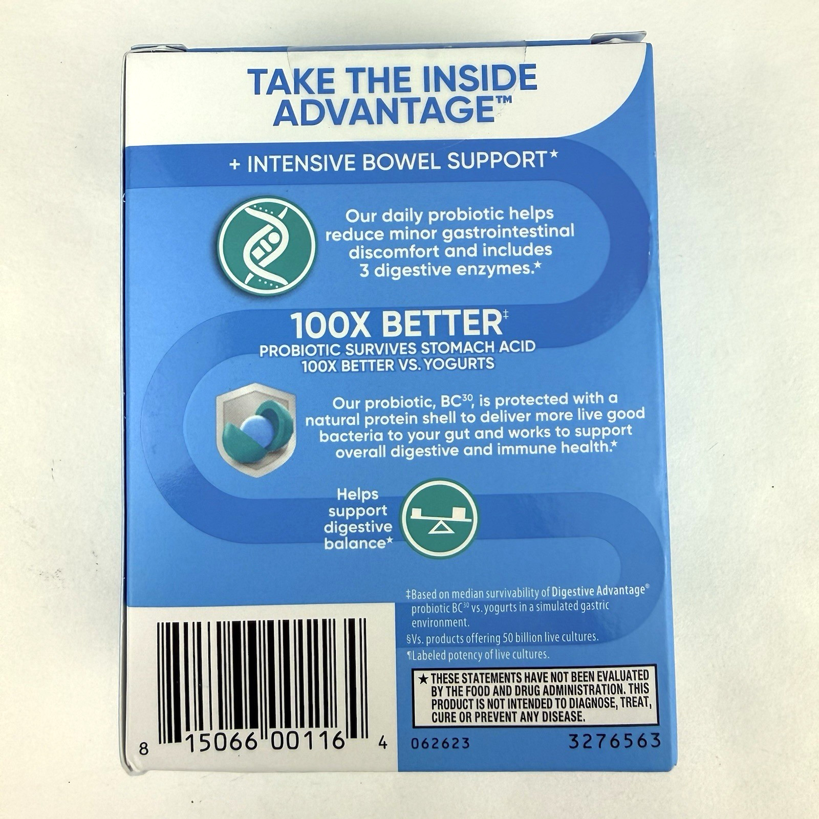 Digestive Advantage Daily Probiotics Intensive Bowel Support 32 Capsules