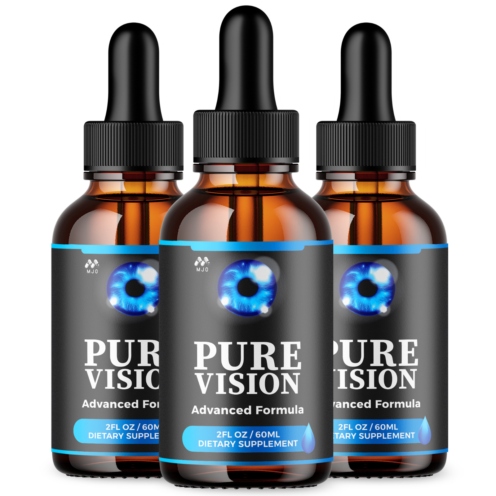 (3 Pack) Pure Vision Drops Support for Healthy Eye Function PureVision 90 Servs