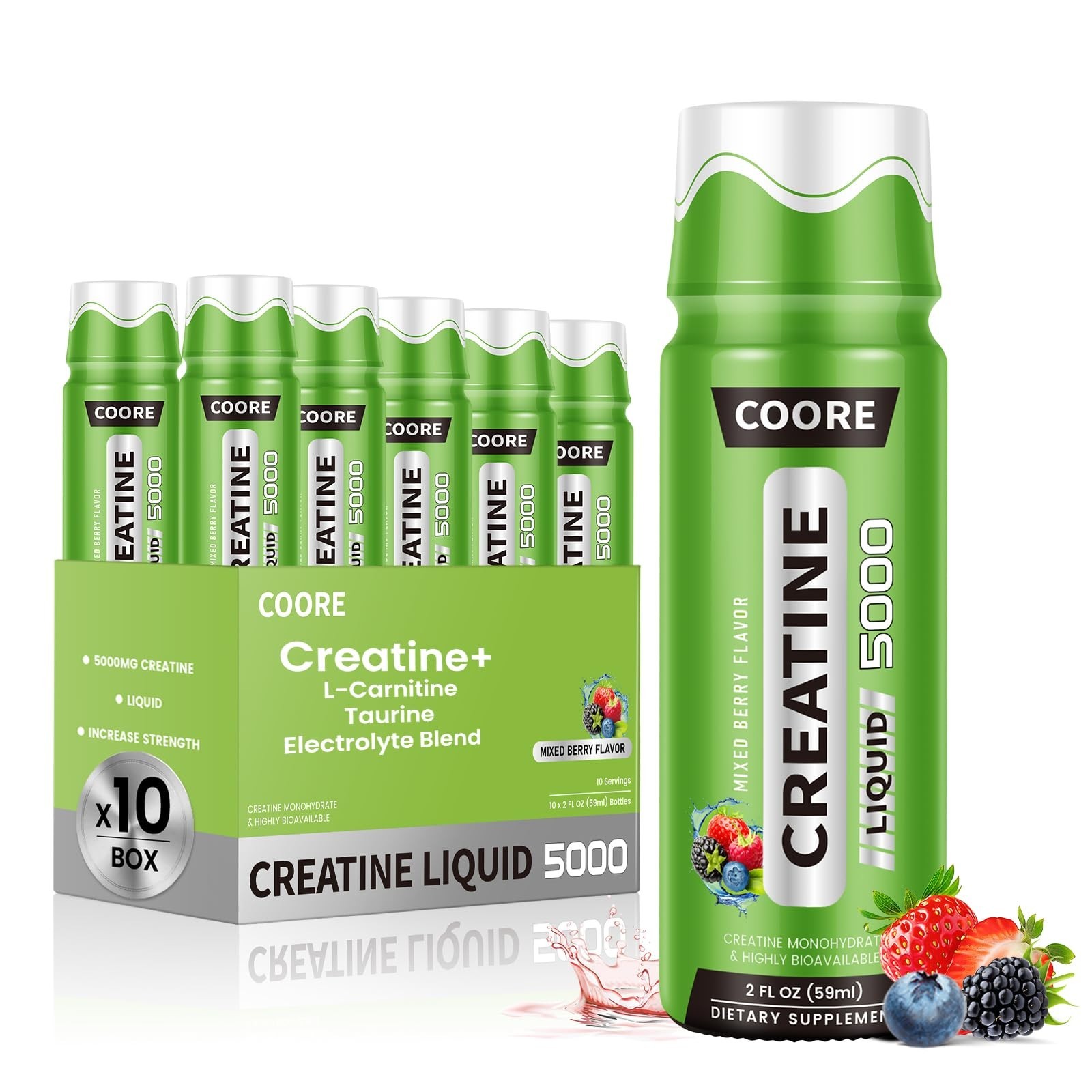 Liposomal Creatine Monohydrate Liquid Shots – Muscle Builder, Pre-Workout, Mixed