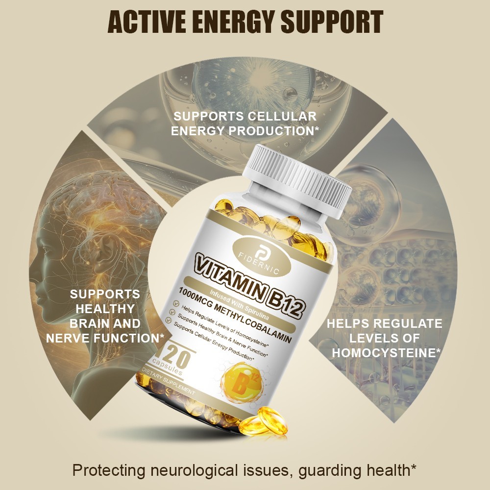 Vitamin B12 1000mcg 120 Capsules Methylcobalamin Energy Nerve Support
