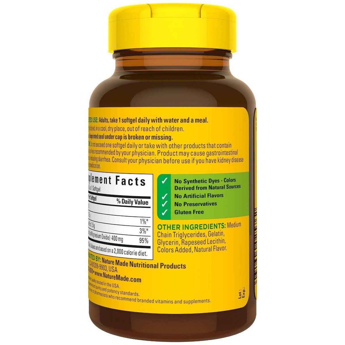 Nature Made Extra Strength Magnesium Oxide 400mg – 60ct