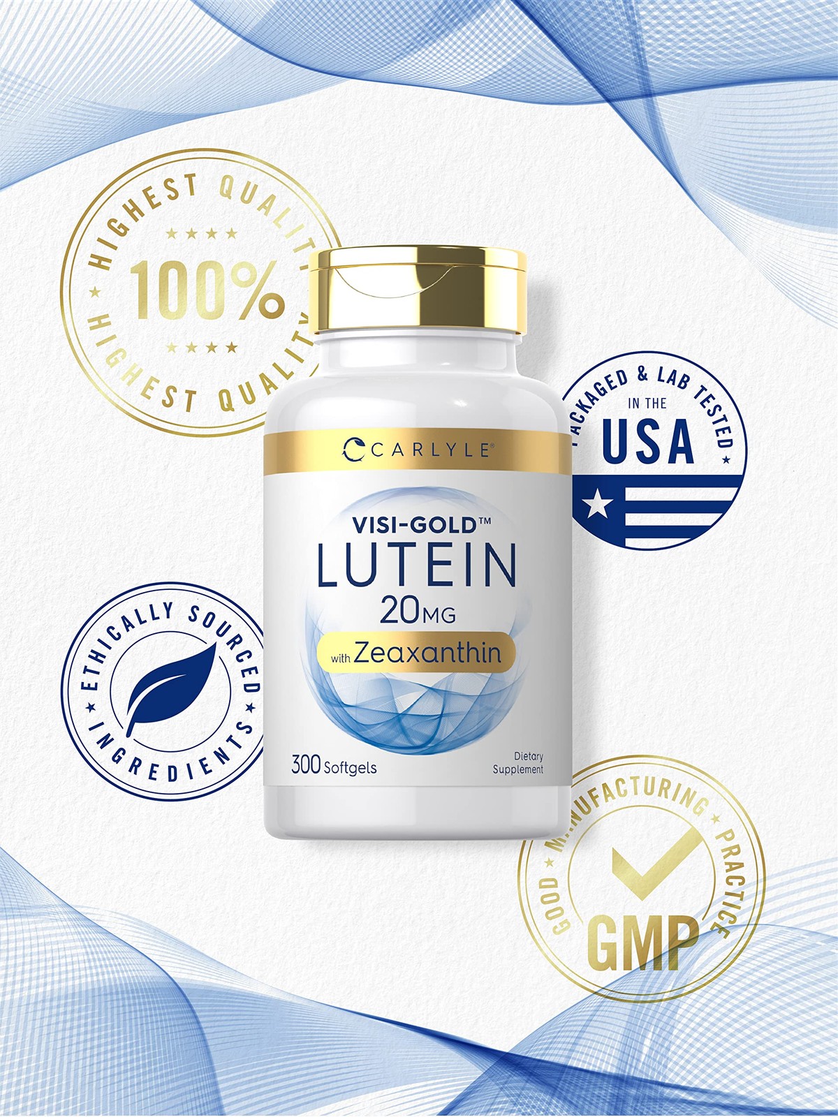 Carlyle Lutein and Zeaxanthin 20mg | 300 Softgels | Eye 300 Count (Pack of 1)