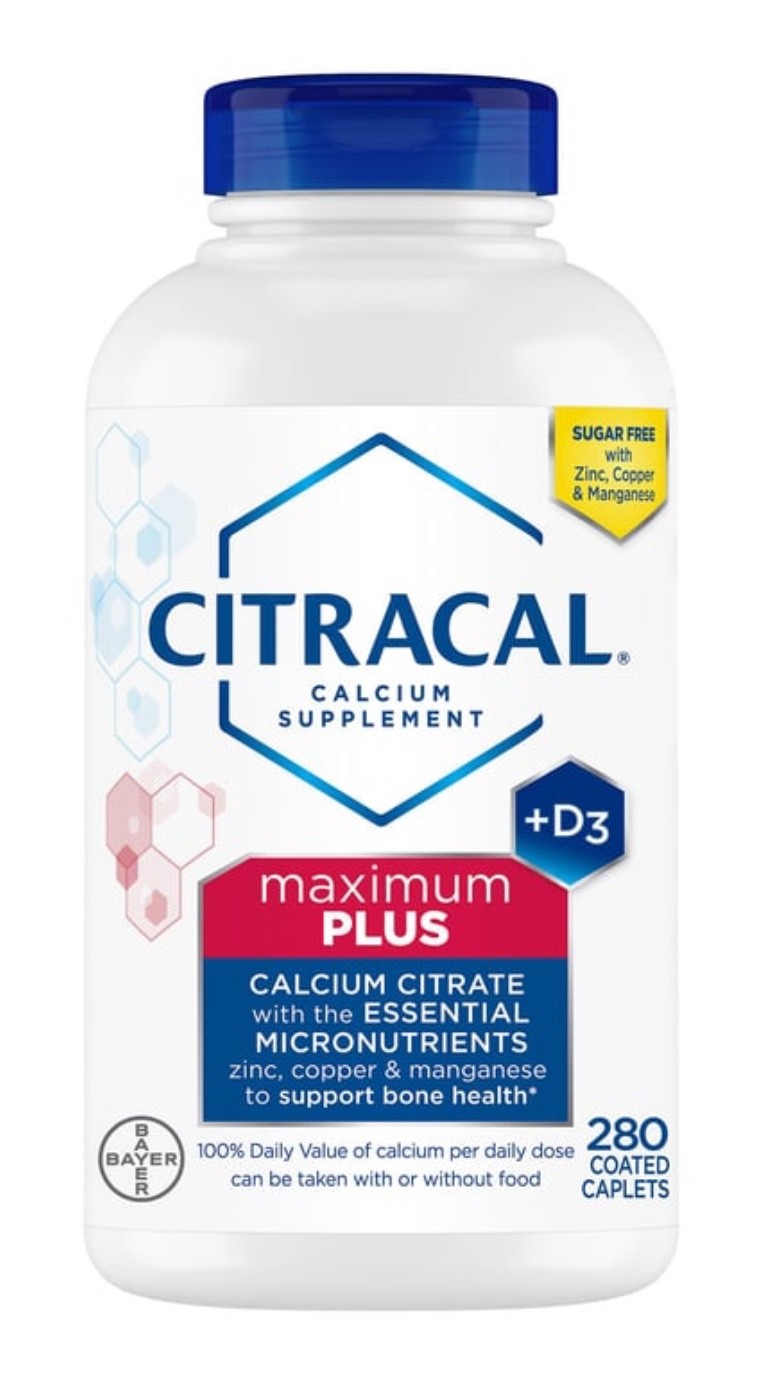Citracal Calcium Citrate + D3 Coated Caplets 280 Ct Maximum Plus EXP-01/2028