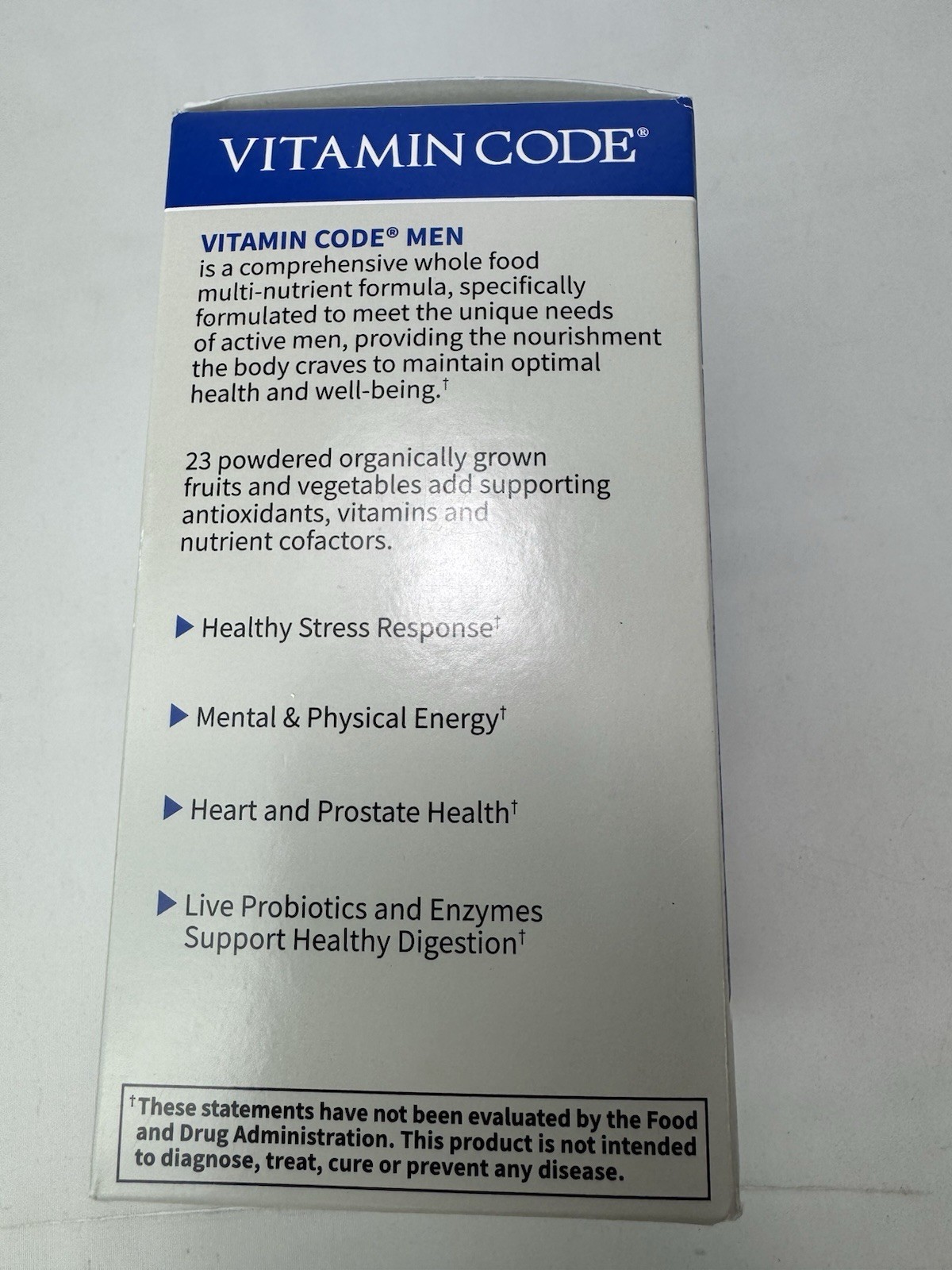 Garden of Life Vitamin Code Men Whole Food Multivitamin 120 Capsules