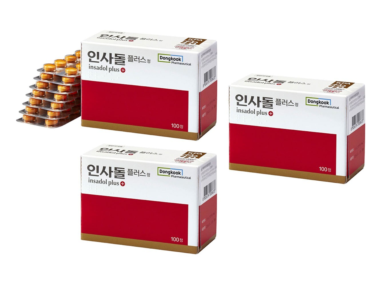 Insadol Plus Periodontal Health & Gum Care Support (3 Boxes x 100 Tablets)