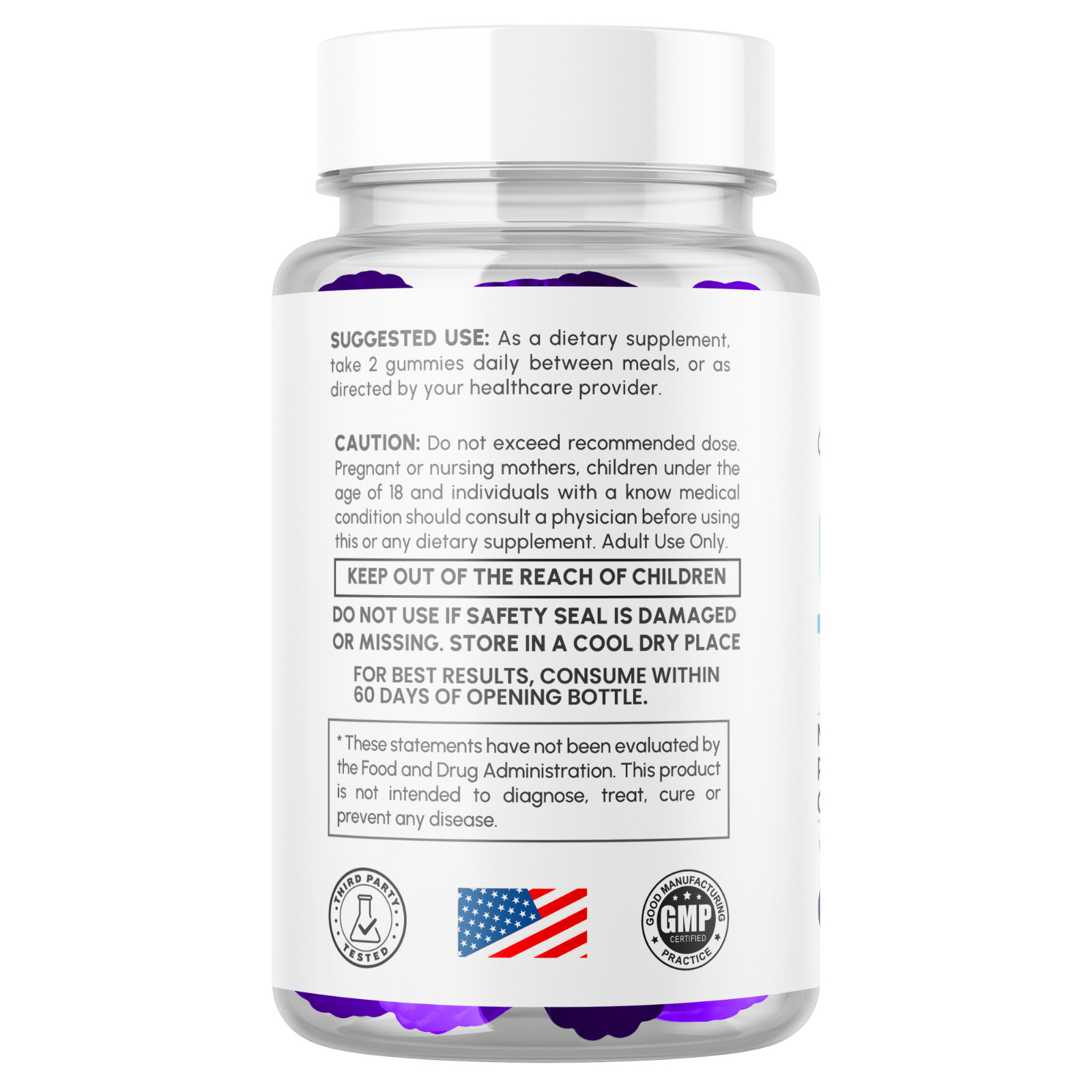 (1 Pack) Ultra TRT Male Gummys Advanced Male Health Support UltraTRT 60 Gummies