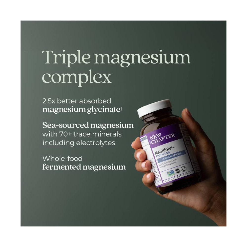 New Chapter Magnesium Complex Supplement, 325 mg – 60ct