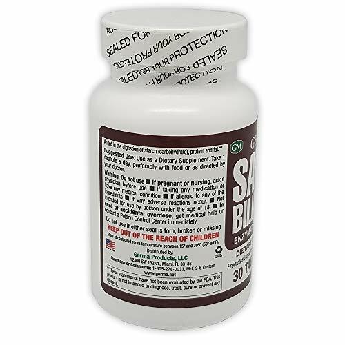 Germa Sales Biliares Ox Bile Enzymatic Digestant Natural Supplement 30 Tabs