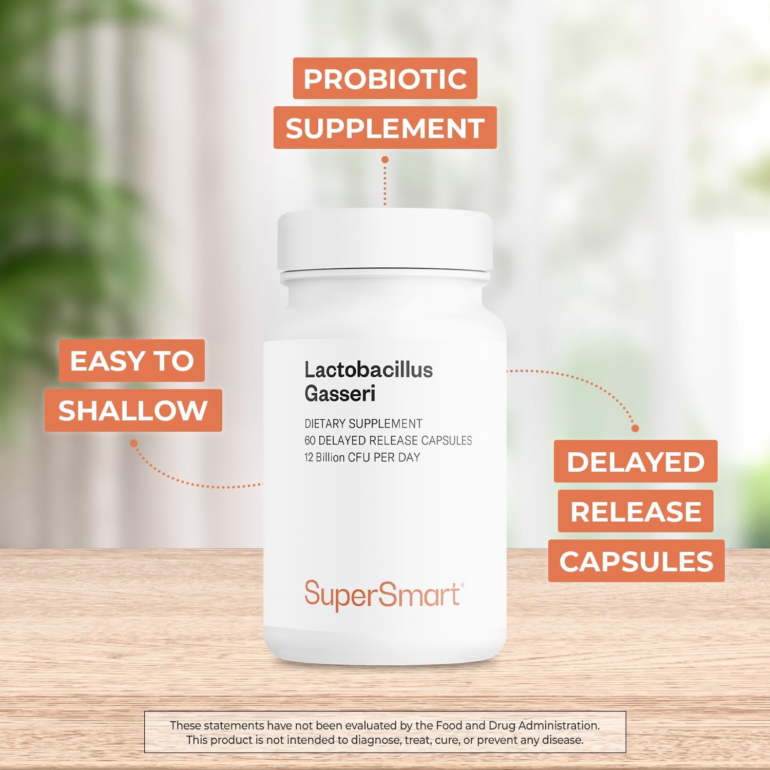 – Lactobacillus Gasseri 12 Billion CFU per Day – Probiotic Supplement | Non-G…