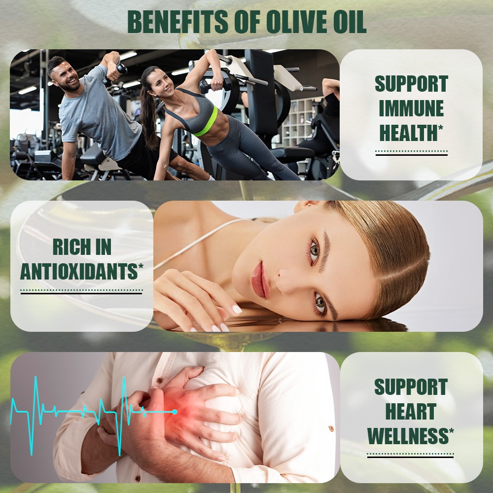 Olive Oil 2000mg 300 Capsules Heart Wellness Dietary Supplement