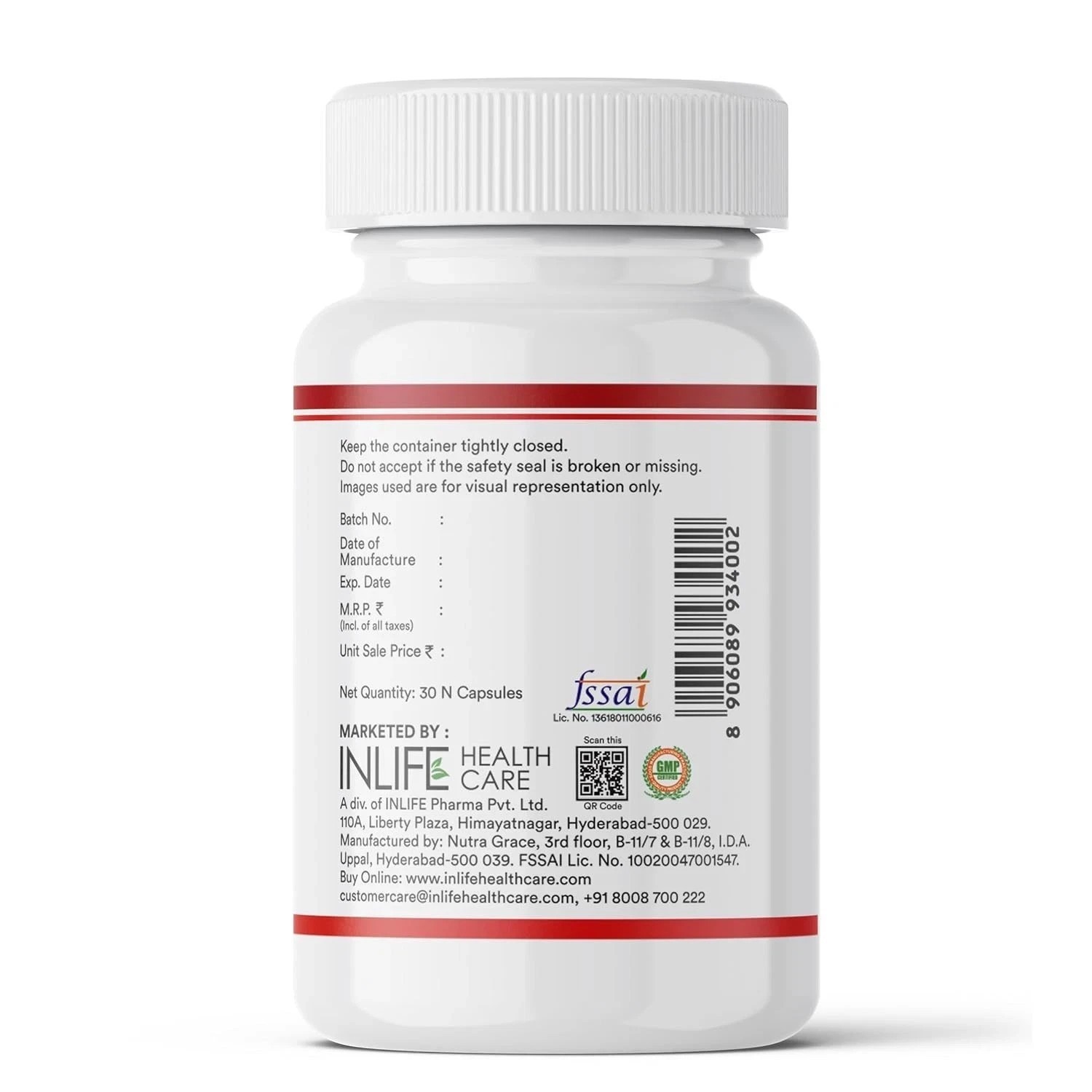INLIFE Astaxanthin 4 mg Supplement AstaZine | Natural Antioxidant – 30 Cap j471
