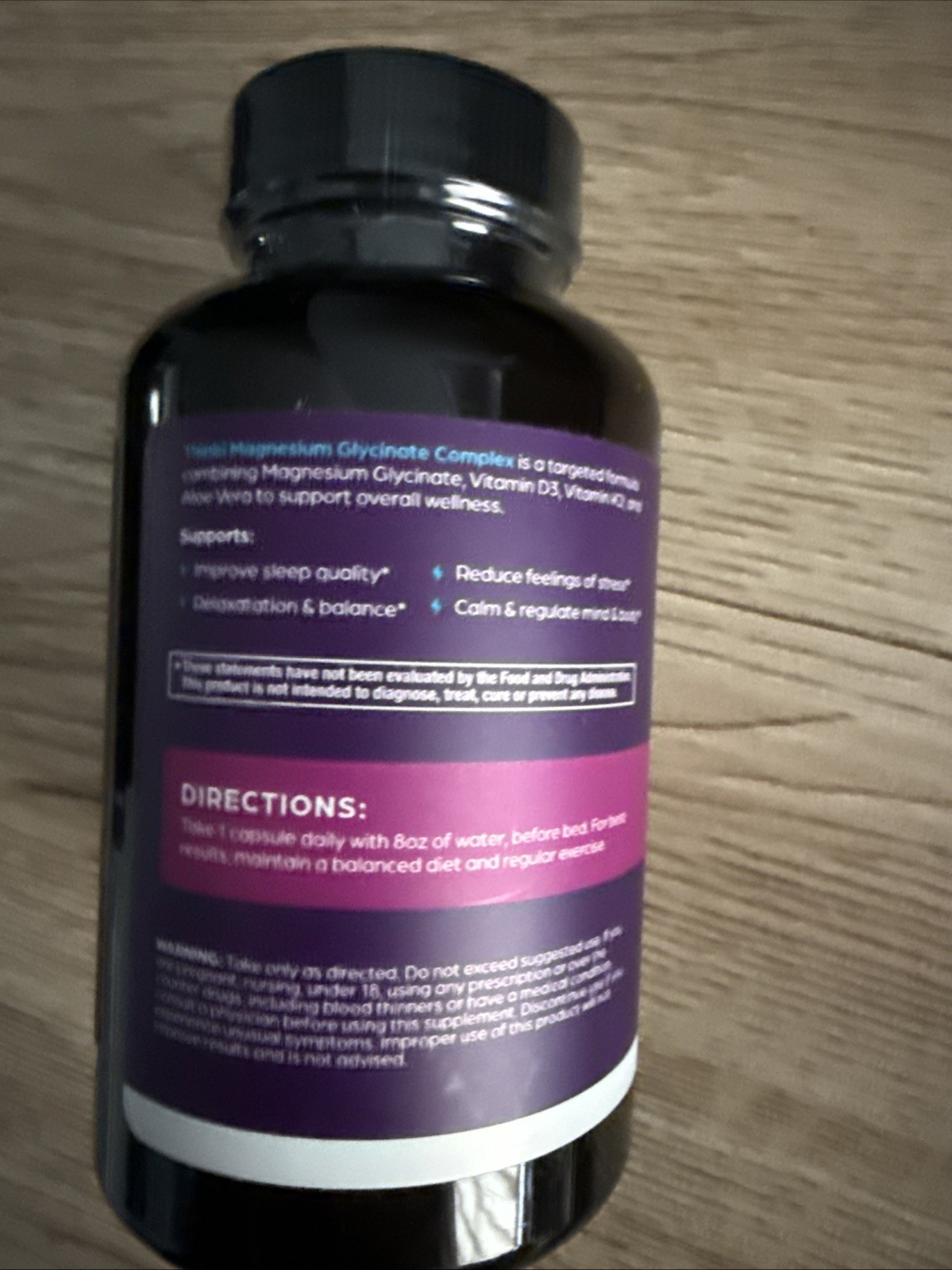 Magnesium Glycinate with Aloe, D3, K2.. 90 Capsules -1 per serv EXP 4/28 NEW