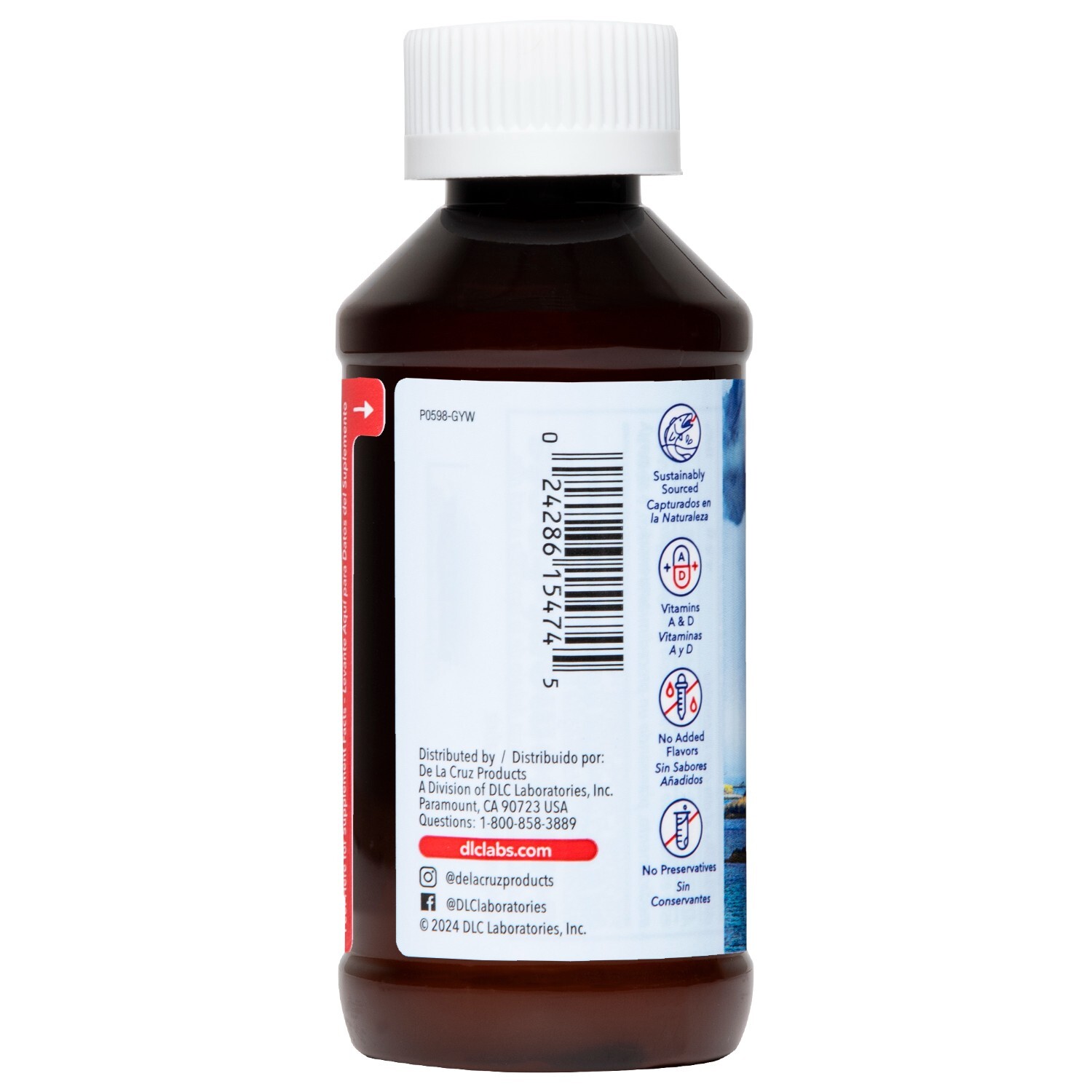 De La Cruz® Pure Icelandic Cod Liver Oil 4 FL OZ (3 BOTTLES) Exp. 05/ 2025