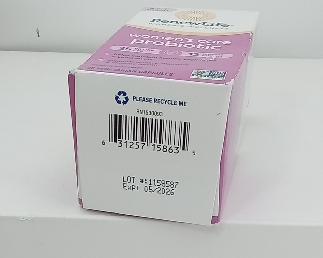 RenewLife Ultimate Flora Women’s Care Probiotic 25 bi 30 Caps BB DATE 05/2026