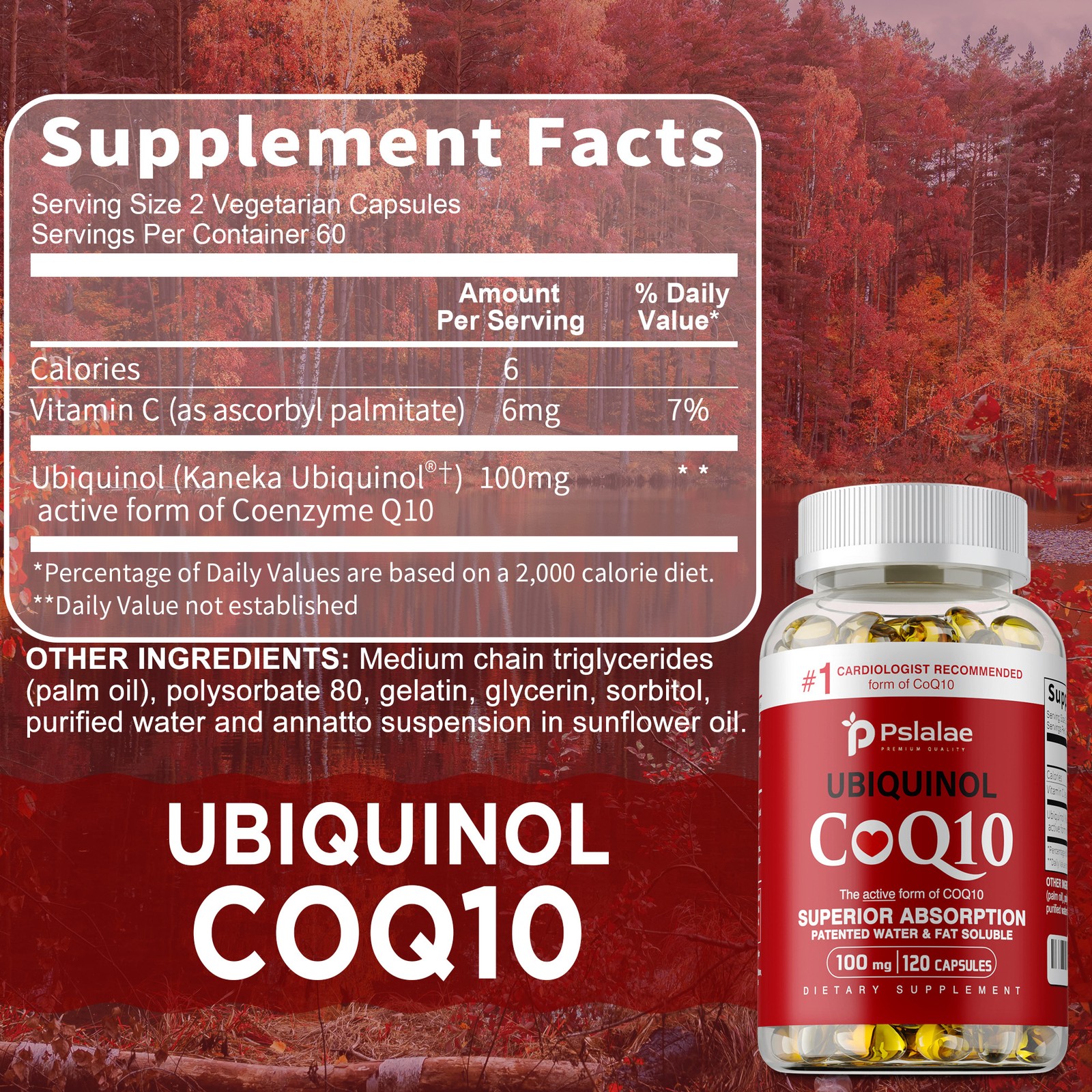 Ubiquinol CoQ10 100mg – Heart Health, Antioxidant, Blood Pressure Balance