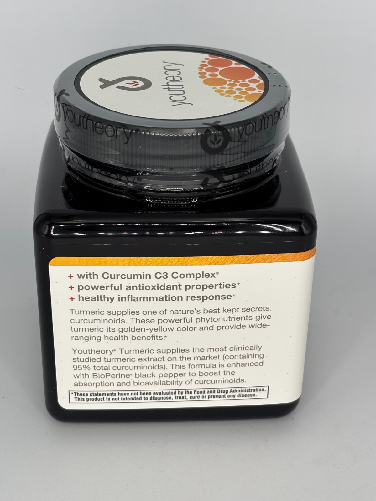 Youtheory Turmeric 120 Tablets Curcumin C3 Complex BioPerine Exp 03/2028 – NEW