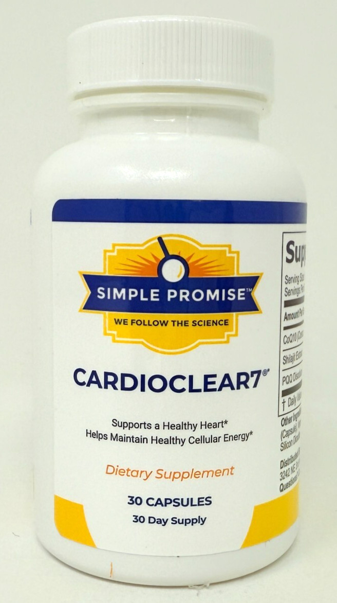 Cardio Clear 7 – 30 Capsules New/Sealed Exp 9/2026 Free Shipping!