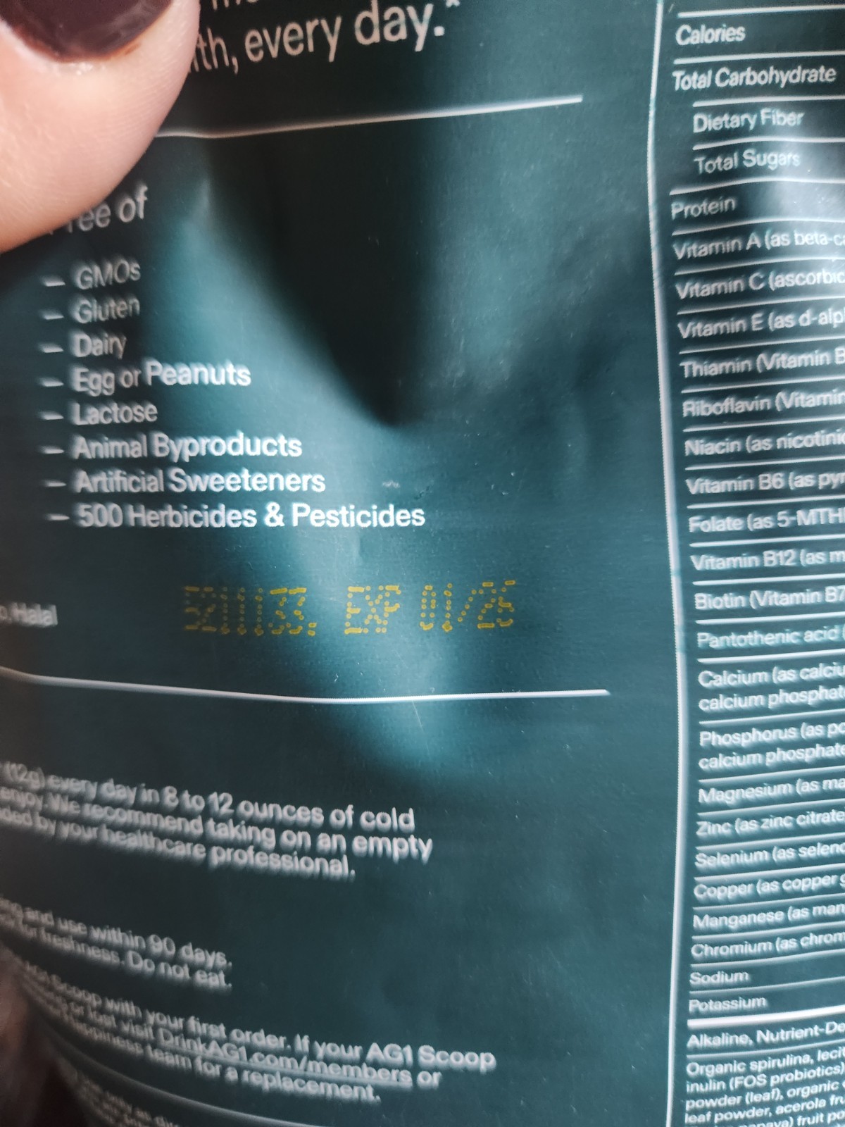 AG1 Comprehensive Daily Nutrition Supplement 30-Day Supply Exp 01/2026
