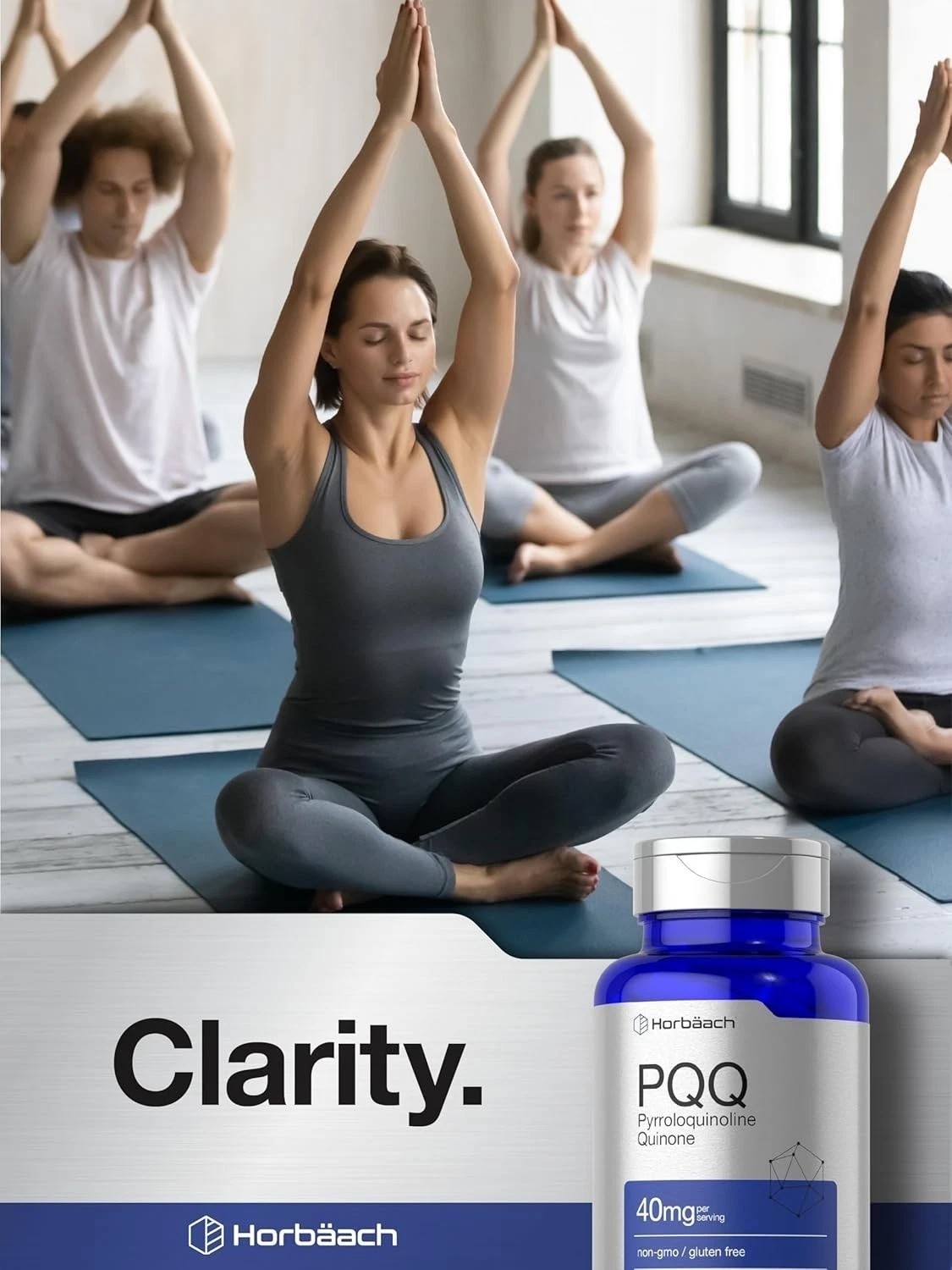 Horbaach PQQ Supplement 40mg 120 Capsules Pyrroloquinoline Quinone Disodium Salt