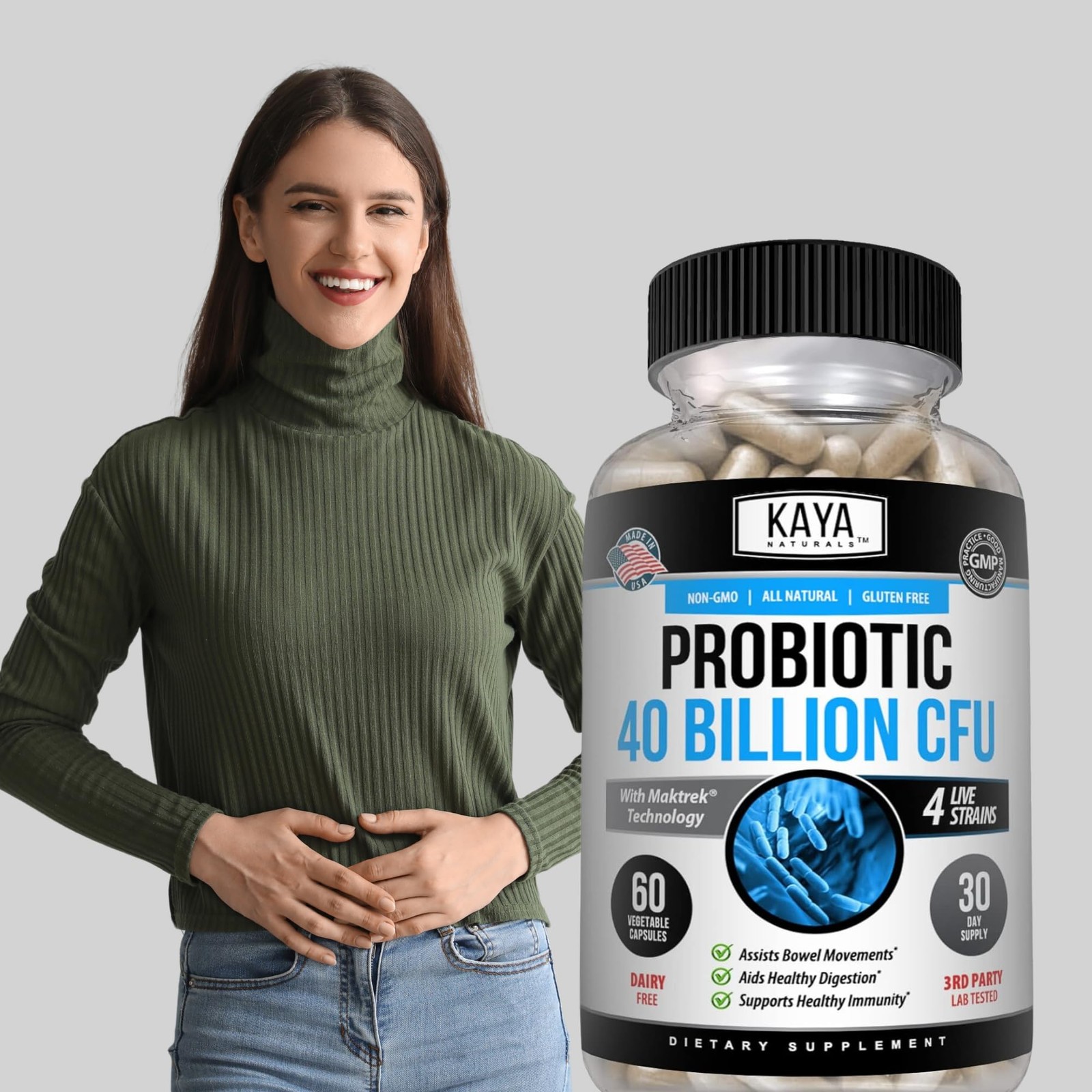 Probiotic 40 Billion CFU – Probiotics for Women, Probiotics for Men and Adult…